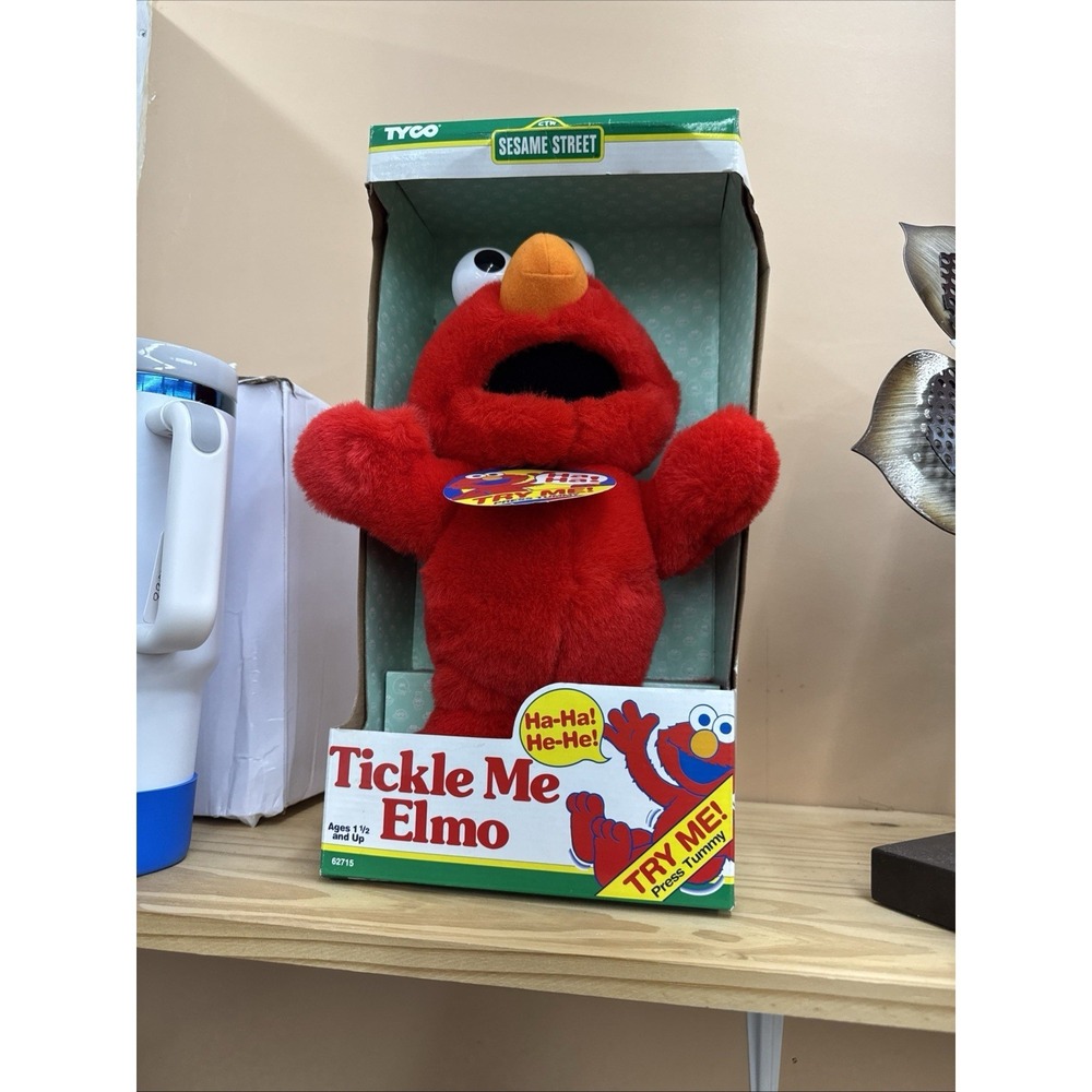 VINTAGE‎ TICKLE ME ELMO 1996 TYCO SESAME STREET DOLL